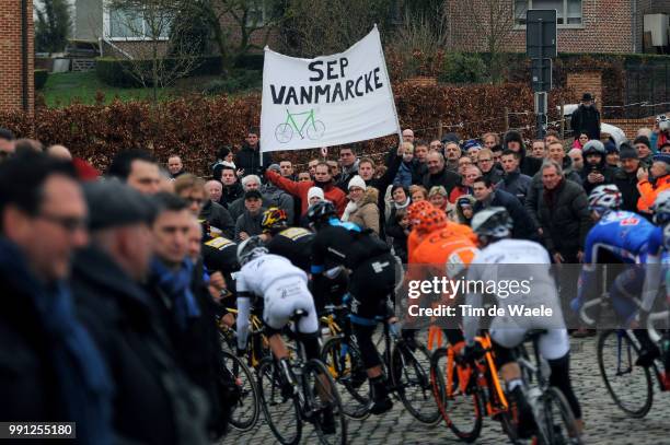 69Th Omloop Het Nieuwsblad 2014 Illustration Illustratie, Peleton Peloton, Fans Supporters Vanmarcke Sep / Public Publiek Spectators, Gent - Gent /...