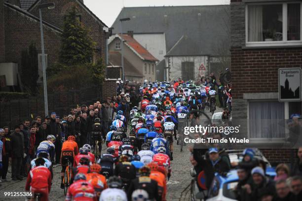 69Th Omloop Het Nieuwsblad 2014 Illustration Illustratie, Peleton Peloton, Haaghoek, Landscape Paysage Landschap, Gent - Gent / Flanders Classics /...