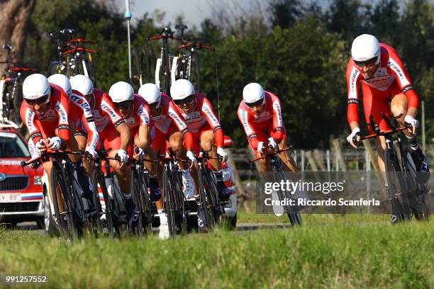 Tirreno Adriatico 2014/ Stage 1Team Katusha / Maxim Belkov / Giampaolo Caruso / Vladimir Gusev / Alexandr Kolobnev / Dmitry Kozontchouk / Daniel...