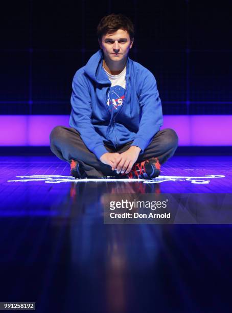 Joshua Jenkins poses during a media call for The Curious Incident Of The Dog In The Night-Time at Roslyn Packer Theatre on July 4, 2018 in Sydney,...