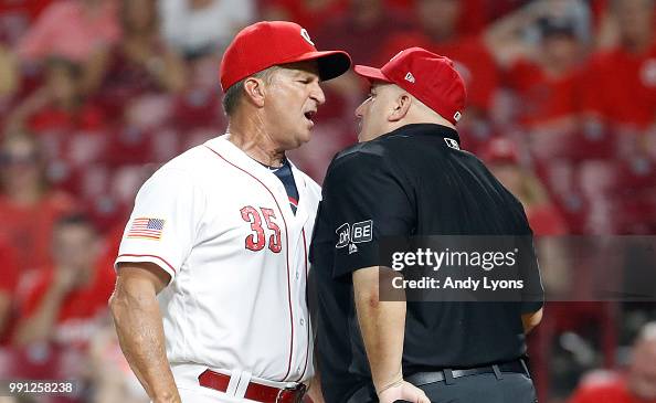 James Riggleman Jim Riggleman the manager of the Cincinnati Reds and umpire Eric ...