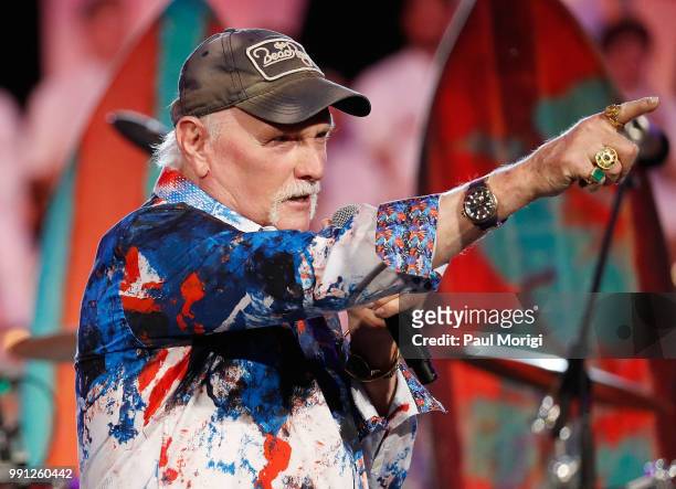 Mike Love of The Beach Boys performs at the 2018 A Capitol Fourth rehearsals at U.S. Capitol, West Lawn on July 3, 2018 in Washington, DC.
