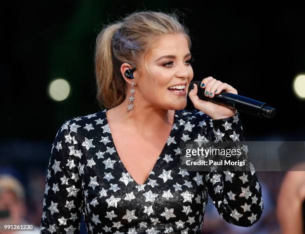 Country music star and AMERICAN IDOL alum Lauren Alaina performs at the 2018 A Capitol Fourth rehearsals at U.S. Capitol, West Lawn on July 3, 2018...