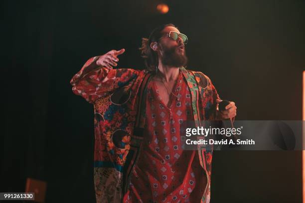 Jared Leto of Thirty Seconds to Mars performs at Oak Mountain Amphitheatre on July 3, 2018 in Pelham, Alabama.
