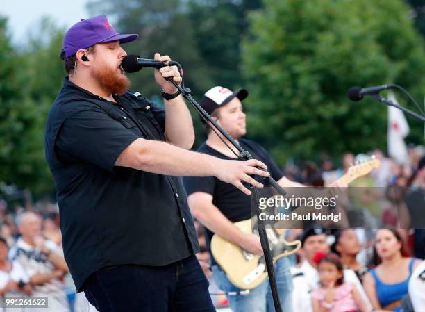 Acclaimed multi-platinum country music singer-songwriter and winner of the iHeartRadio Music Award for Best New Country Artist Luke Combs performs at...