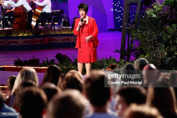 Theatrical icon and one of BroadwayÕs greatest triple-threat talents Chita Rivera onstage at the 2018 A Capitol Fourth rehearsals at U.S. Capitol,...