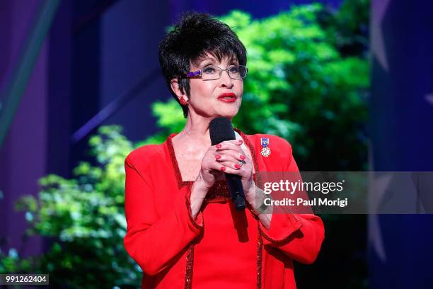 Theatrical icon and one of BroadwayÕs greatest triple-threat talents Chita Rivera onstage at the 2018 A Capitol Fourth rehearsals at U.S. Capitol,...