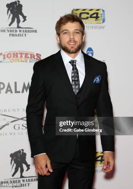 Actor Max Thieriot attends the 10th annual Fighters Only World Mixed Martial Arts Awards at Palms Casino Resort on July 3, 2018 in Las Vegas, Nevada.