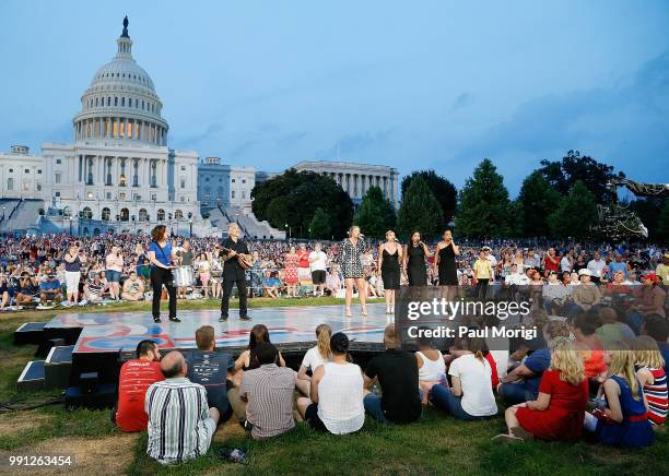 Country music star and AMERICAN IDOL alum Lauren Alaina performs at the 2018 A Capitol Fourth rehearsals at U.S. Capitol, West Lawn on July 3, 2018...