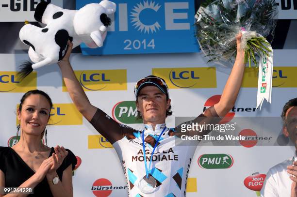 72Th Paris - Nice 2014, Stage 5 Podium, Betancur Gomez Carlos Celebration Joie Vreugde, Creches-Sur-Saone - Rive-De-Gier / Pn Etape Rit Parijs / Tim...