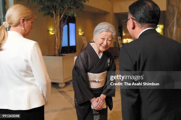 Empress Michiko attends the 64th Zonta International Convention Closing Reception at Pacifico Yokohama on July 3, 2018 in Yokohama, Kanagawa, Japan.