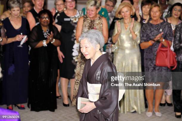 Empress Michiko attends the 64th Zonta International Convention Closing Reception at Pacifico Yokohama on July 3, 2018 in Yokohama, Kanagawa, Japan.