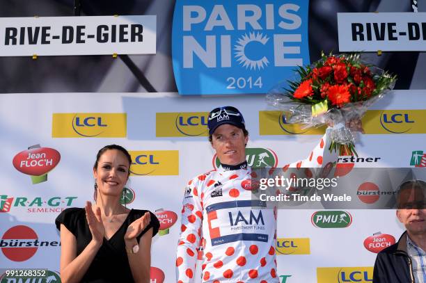 72Th Paris - Nice 2014, Stage 5 Podium, Chavanel Sylvain Mountain Jersey Celebration Joie Vreugde, Creches-Sur-Saone - Rive-De-Gier / Pn Etape Rit...