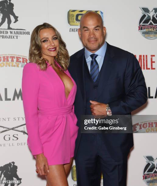 Television personality Amber Nichole Miller and mixed martial artist Tito Ortiz attend the 10th annual Fighters Only World Mixed Martial Arts Awards...