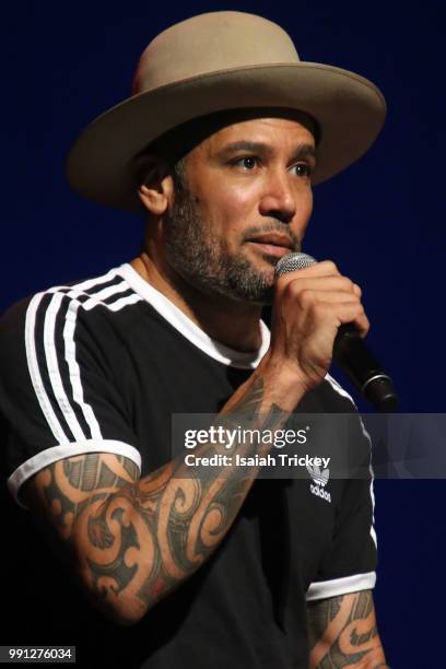Ben Harper performs during the 2018 Montreal International Jazz Festival at Salle Wilfrid-Pelletier, Place des Arts on July 3, 2018 in Montreal,...