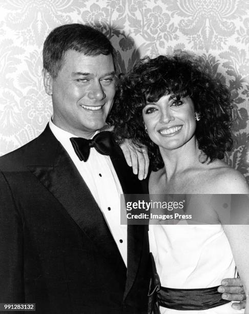 Actor Larry Hagman and actress Linda Gray attend the 38th Annual Golden Globe Awards on January 31, 1981 at the Beverly Hilton Hotel in Beverly...