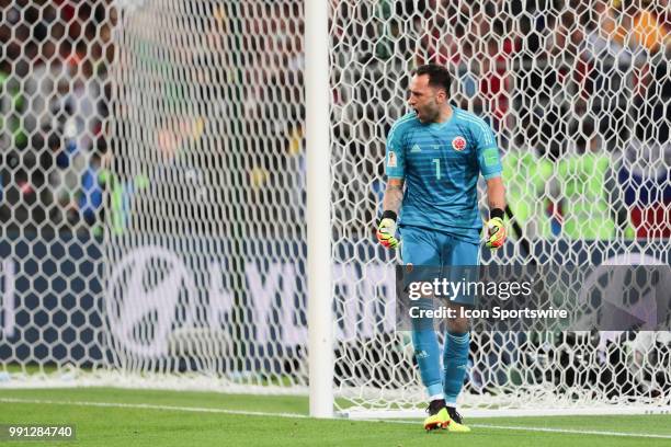 Goalkeeper David Ospina of Colombia during the Round of 16 2018 FIFA World Cup soccer match between Colombia and England on July 3 at Spartak Stadium...