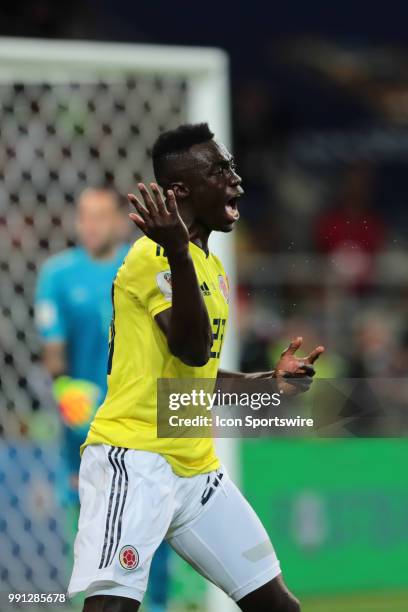 Defender Davinson Sanchez of Colombia during the Round of 16 2018 FIFA World Cup soccer match between Colombia and England on July 3 at Spartak...