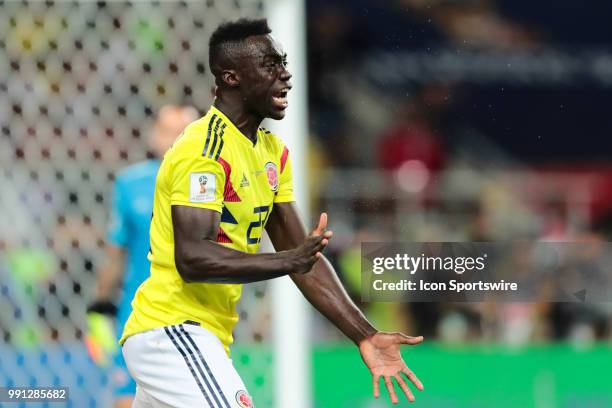Defender Davinson Sanchez of Colombia during the Round of 16 2018 FIFA World Cup soccer match between Colombia and England on July 3 at Spartak...