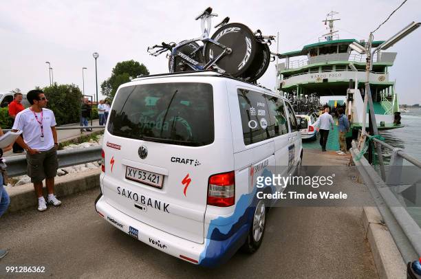 100Th Giro D'Italia 2009, Stage 2Illustration Illustratie, Boat Bateau Boot Transfert, Team Saxo Bank /Jesolo - Trieste , Tour Of Italy, Tour Italie,...