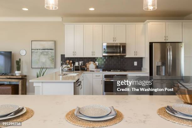 The Kitchen in the Aurora model home at Bradfords Landing on June 19, 2018 in Silver Spring Maryland.