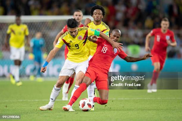 Radamel Falcao of Colombia in action during the 2018 FIFA World Cup Russia Round of 16 match between Colombia and England at Spartak Stadium on July...