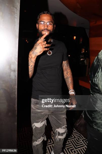 Dave East attends Bully Brown's Birthday Celebration at Esther & Carol on July 3, 2018 in New York City.