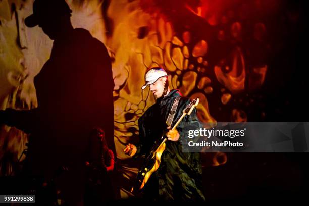 John Gourley of the Portugal. The Man performing live at Fabrique Milan Italy