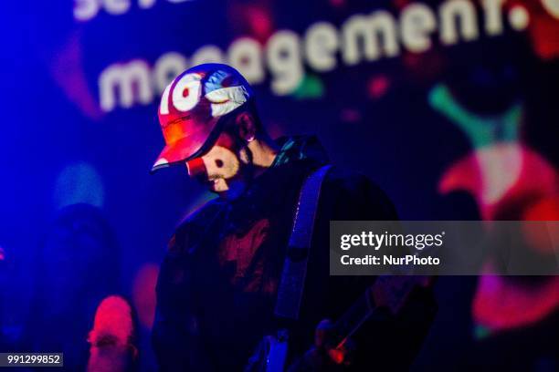 John Baldwin Gourley of the Portugal. The Man in concert at Fabrique in Milano, Italy, on July 3 2018