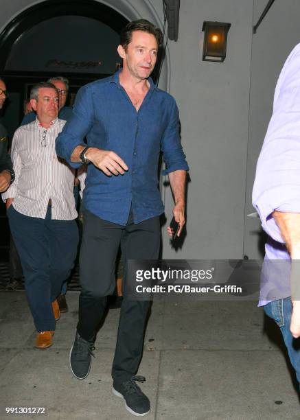 Hugh Jackman is seen on July 03, 2018 in Los Angeles, California.