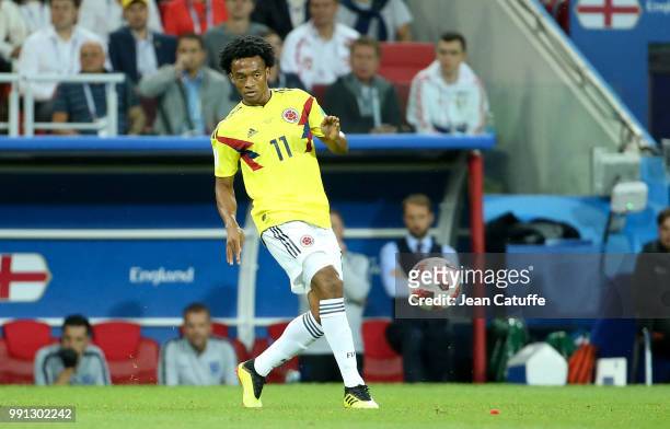 Juan Cuadrado of Colombia during the 2018 FIFA World Cup Russia Round of 16 match between Colombia and England at Spartak Stadium on July 3, 2018 in...