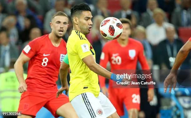 Radamel Falcao of Colombia during the 2018 FIFA World Cup Russia Round of 16 match between Colombia and England at Spartak Stadium on July 3, 2018 in...