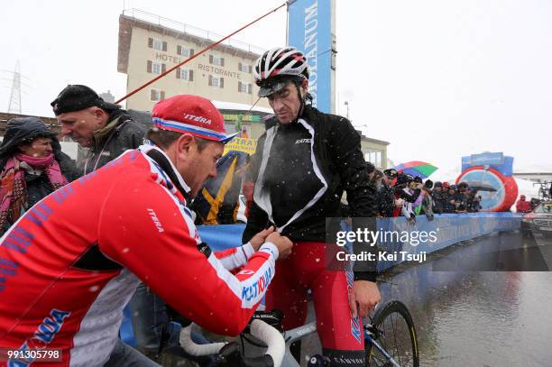 97Th Tour Of Italy 2014, Stage 16 Moreno Daniel / Cold Froid Koud, Rain Jacket, Passo Dello Stelvio / Snow Neige Sneeuw, Ponte Di Legno - Val...