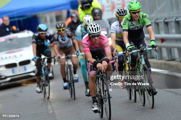 97Th Tour Of Italy 2014, Stage 16 Uran Rigoberto Pink Leader Jersey, Kelderman Wilco / Majka Rafal White Young Jersey, Aru Fabio / Pozzovivo Domenico...