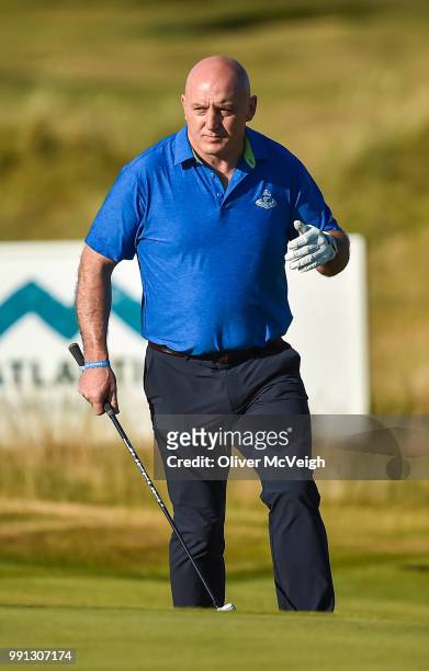 Donegal , Ireland - 4 July 2018; Former Ireland rugby international and Munster player, Keith Wood, during the Pro-Am round ahead of the Irish Open...