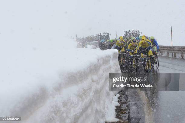 97Th Tour Of Italy 2014, Stage 16 Illustration Illustratie, Team Tinkoff Saxo / Peleton Peloton, Passo Dello Stelvio / Snow Neige Sneeuw, Landscape...