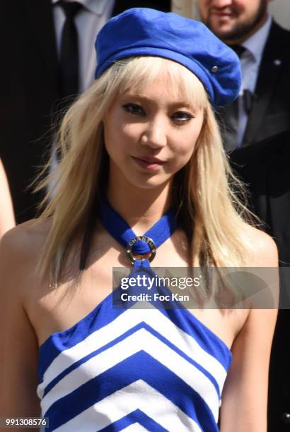 Soo Joo Park attends the Chanel Haute Couture Fall Winter 2018/19 show at Le Grand Palais on July 3, 2018 in Paris, France.