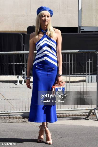 Soo Joo Park attends the Chanel Haute Couture Fall Winter 2018/19 show at Le Grand Palais on July 3, 2018 in Paris, France.