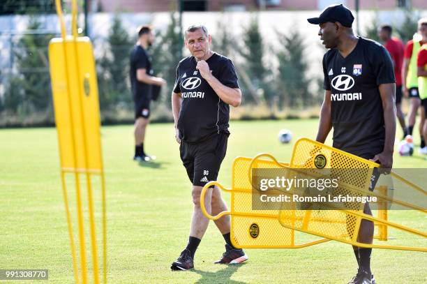 Bruno Genesio of Lyon during the press conference of the Olympique Lyonnais on July 3, 2018 in Lyon, France.