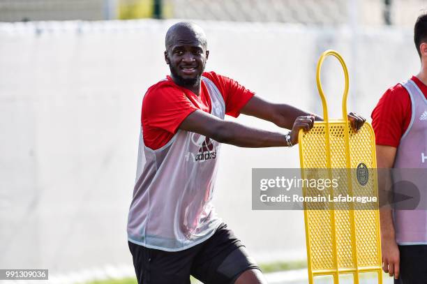 Tanguy Ndombele Alvaro of Lyon during the press conference of the Olympique Lyonnais on July 3, 2018 in Lyon, France.