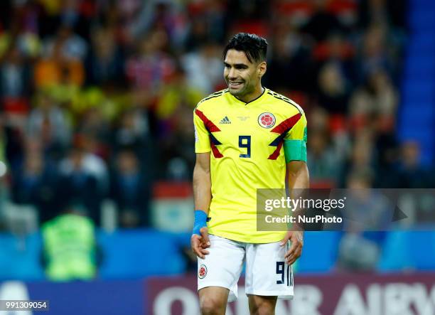 Radamel Falcao dejection during the round of 16 match between Colombia and England at the FIFA World Cup 2018 at Spartak Stadium in Moscow, Russia,...