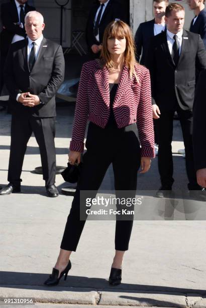 Caroline de Maigret attends the Chanel Haute Couture Fall Winter 2018/19 show at Le Grand Palais on July 3, 2018 in Paris, France.