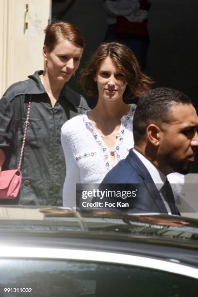 Marine Vacth attends the Chanel Haute Couture Fall Winter 2018/19 show at Le Grand Palais on July 3, 2018 in Paris, France.