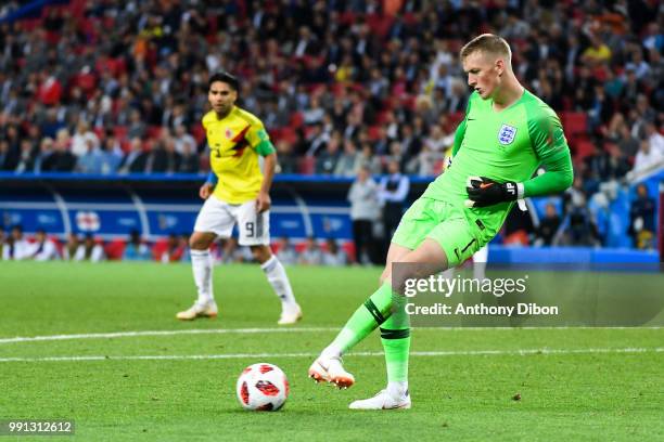 Jordan Pockford of England during the 2018 FIFA World Cup Russia Round of 16 match between Colombia and England at Spartak Stadium on July 3, 2018 in...