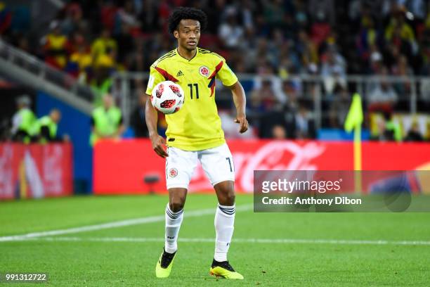 Juan Cuadrado of Colombia during the 2018 FIFA World Cup Russia Round of 16 match between Colombia and England at Spartak Stadium on July 3, 2018 in...