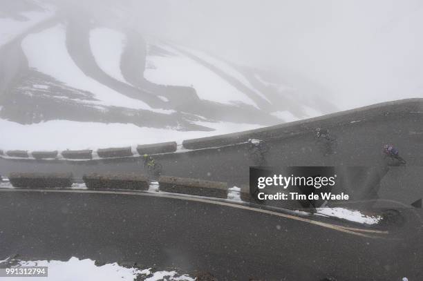 97Th Tour Of Italy 2014, Stage 16 Illustration Illustratie, Peleton Peloton, Passo Dello Selvio / Snow Neige Sneeuw, Landscape Paysage Landschap,...