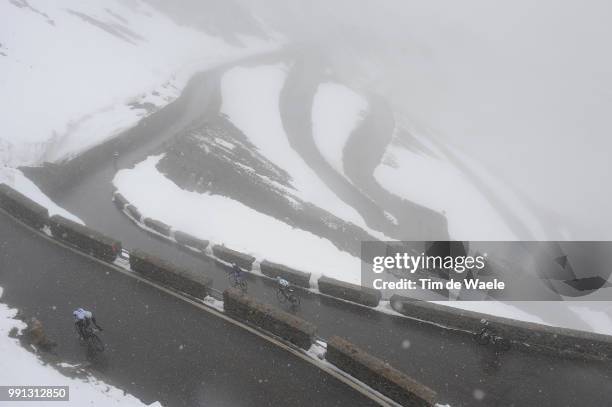97Th Tour Of Italy 2014, Stage 16 Illustration Illustratie, Peleton Peloton, Passo Dello Selvio / Snow Neige Sneeuw, Landscape Paysage Landschap,...