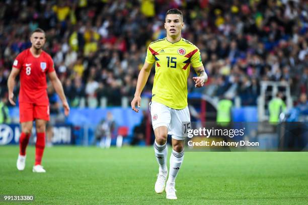 Mateus Uribe of Colombia during the 2018 FIFA World Cup Russia Round of 16 match between Colombia and England at Spartak Stadium on July 3, 2018 in...