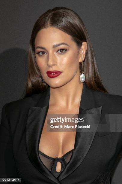 Model Ashley Graham attends the Vogue Foundation Dinner Photocall as part of Paris Fashion Week - Haute Couture Fall/Winter 2018-2019 at Musee...