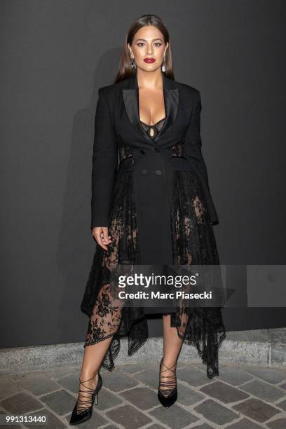Model Ashley Graham attends the Vogue Foundation Dinner Photocall as part of Paris Fashion Week - Haute Couture Fall/Winter 2018-2019 at Musee...